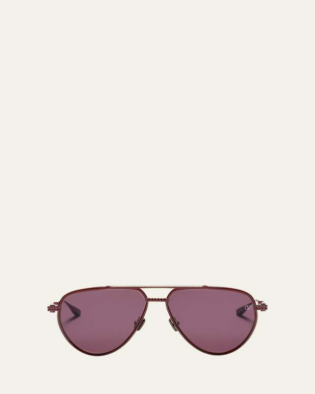 V-Stud Titanium Aviator Sunglasses